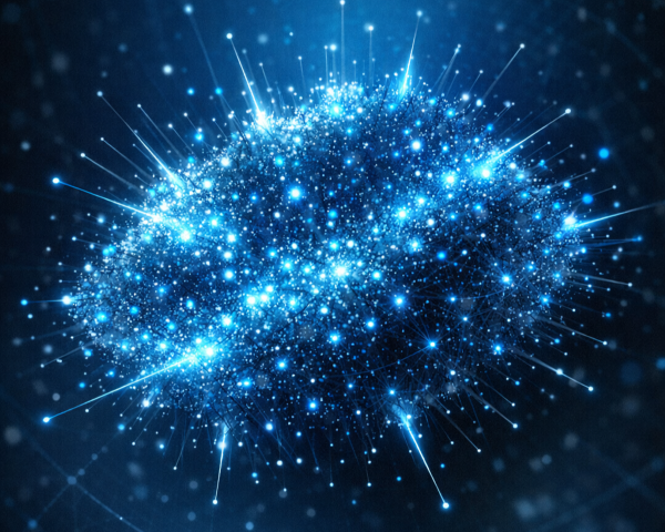 Conceptual diagram of high-dimensional latent space clusters and directions