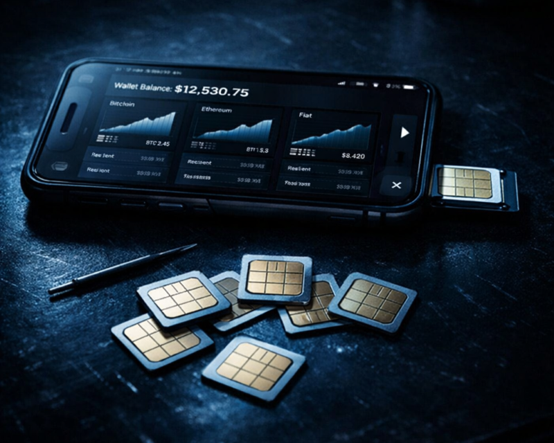 SIM swapping cybersecurity concept image